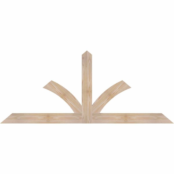 Ekena Millwork Richland Smooth Timber Gable Bracket, Douglas Fir, 60"W x 25"H x 1 1/2"D x 3 1/2"F, 10/12 Pitch GBW060X25X0204RIC00SDF - main